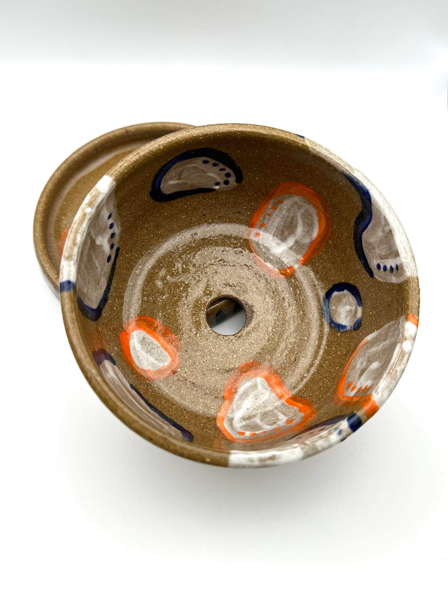 Painted Planter with Saucer